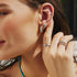 Silver Texture Small Huggie Hoop Earrings